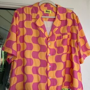 Dara Women's Pink and Orange Crop Top